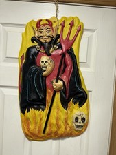 Antigo Antigo Antigo Halloween Satanás Diabo Chamas Inferno Crânios Decoração Exibição de Parede comprar usado Antigo Antigo Antigo Halloween Satanás Diabo Chamas Inferno Crânios Decoração Exibição de Parede comprar usado  Enviando para Brazil