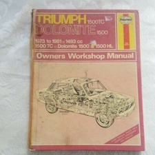 Haynes manual triumph for sale  DUKINFIELD