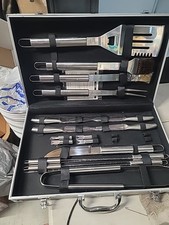 Sharper Image 22 peças conjunto de grelha de aço inoxidável utensílio para churrasco kit faca bife, usado comprar usado  Enviando para Brazil