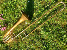 Bom, muito antigo trombone de válvula de quarto "Bohland & Fuchs Graslitz" latão dourado vermelho comprar usado  Enviando para Brazil