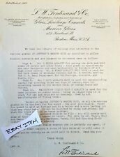 1900C Boston Mass L.W. Linóleo de cola marinha papel timbrado Ferdinand comprar usado  Enviando para Brazil