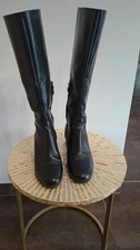 Bottes cuir noir d'occasion  Bastia-