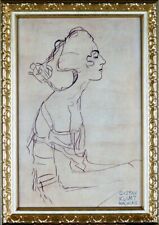 GUSTAV KLIMT / Lápis real grafite em papel, desenho de arte assinado. Modernismo comprar usado  Enviando para Brazil