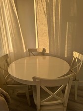 Round wooden dining for sale  LONDON