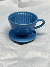 Filtro de café vintage Melitta Pour Over Drip cerâmica azul 1 furo comprar usado  Enviando para Brazil