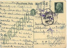 PRIGIONIERO DI GUERRA IN INDIA (BOMBAY) CAMPO 25/B -CENSURA INGLESE DHP/6-1944 comprar usado  Enviando para Brazil