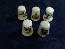 Disney thimbles 5 for sale  BILLINGHAM