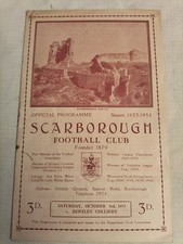 1953/54 Scarborough v Bentley Colliery Yorkshire League 3 de outubro de 1953 raro comprar usado  Enviando para Brazil