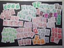 Lot 100 timbres d'occasion  France