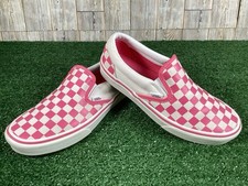 Vans Off The Wall Checkerboard Wsuwane buty sportowe - rozmiar UK 5.5 - różowo-białe na sprzedaż  Wysyłka do Poland