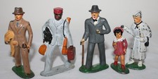 Bonecos de trem vintage de metal Barclay boné vermelho porteiro, avós, homens e meninas, usado comprar usado  Enviando para Brazil