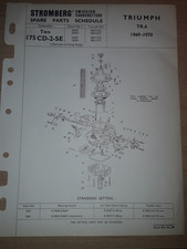 Triumph tr6 stromberg for sale  WORTHING