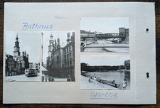 10 zdjęć II wojna światowa oryginalny Poznań 1940 1943 Ratusz Teatr Katedra Plac na sprzedaż  Wysyłka do Poland