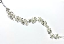 Silver diamanté floral for sale  WOLVERHAMPTON