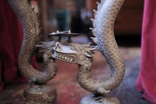 Pair brass chinese for sale  EDINBURGH