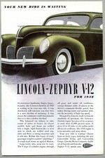 Lincoln zephyr v12 for sale  Baltimore
