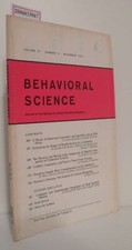 Behavioral science volume gebraucht kaufen  Herzfelde