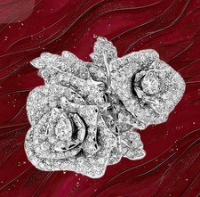 Lindo anel rosa aglomerado folheado a ouro branco 14k diamante simulado corte redondo 3 quilates comprar usado  Enviando para Brazil