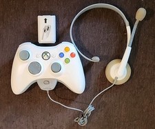 Usado, Controle sem fio Microsoft Xbox 360 original com fones de ouvido. Potência testada, fabricante de equipamento original comprar usado  Enviando para Brazil