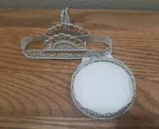 Soporte/platillo para taza de té y platillo de filigrana de metal vintage segunda mano  Embacar hacia Argentina