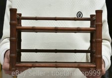 Cadeira de móveis de pássaro flor concha incrustada dinastia esculpida em buxo chinesa antiga 12" comprar usado  Enviando para Brazil