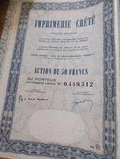 Actions porteur imprimerie d'occasion  Chantilly