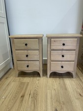 Washed oak bedside for sale  HAVERHILL