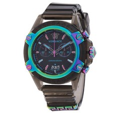Usado, Relógio masculino Versace Icon cronógrafo ativo quartzo mostrador preto VEZ701022 comprar usado  Enviando para Brazil