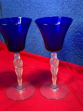 art pair glass goblet for sale  Fortville