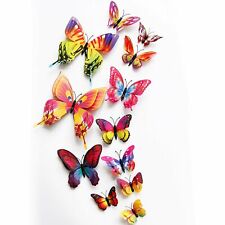 12 peças decalque design borboleta 3D arte adesivos de parede decoração de quarto decoração para casa comprar usado  Enviando para Brazil