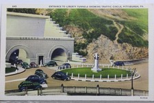 Cartão postal antigo de entrada do círculo de tráfego Pennsylvania PA Pittsburgh Liberty Tunnels comprar usado  Enviando para Brazil