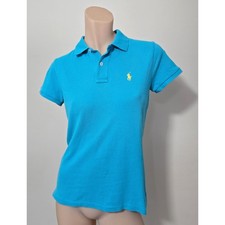 Usado, Camisa polo feminina Ralph Lauren skinny aqua turquesa algodão P/P comprar usado  Enviando para Brazil
