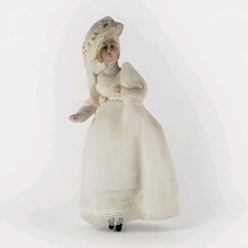 Muñeca de porcelana vintage miniatura victoriana vestida 6" segunda mano  Embacar hacia Mexico