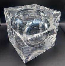 Usado, Balde de gelo vintage MCM Alessandro Albrizzi giratório acrílico Lucite transparente década de 1970 comprar usado  Enviando para Brazil