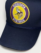 Antigo Minnesota Vikings Cobra A-Frame Snapback Chapéu Logotipo Emblema Corda Viseira Raro comprar usado  Enviando para Brazil
