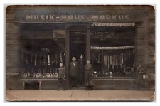 MANNHEIM ALEMANHA RPPC ~ Loja de instrumentos musicais frente com Family Markus Musik comprar usado  Enviando para Brazil