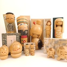 Conjunto de bonecas Kokeshi japonesas vintage com caixas 1,5–7 polegadas madeira tradicional comprar usado  Enviando para Brazil