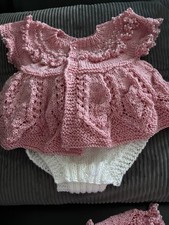 Hand knitted pink for sale  MUSSELBURGH