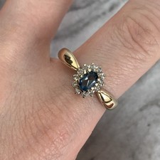 Blue topaz diamond for sale  UK