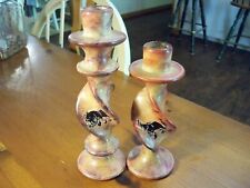 Soapstone candlesticks twisted for sale  Village Mills