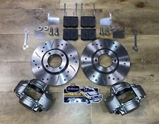 KIT DE CONVERSÃO DE DISCO DIANTEIRO DE ESCOLTA FORD MK1 INC AP M16 ESTILO PINÇAS SÓLIDAS CORRIDA comprar usado  Enviando para Brazil