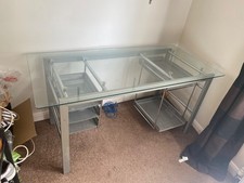 Glass top desk for sale  BEXLEYHEATH
