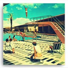 Arte de mediados de siglo, MCM Las Vegas Arenas Motel Piscina Lona, Mod Decoración segunda mano  Embacar hacia Argentina