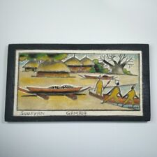 Quadro arte areia Gâmbia África barco de pesca feito à mão Sou Fian comprar usado  Enviando para Brazil