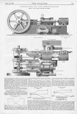 Usado, Geladeira horizontal de ar seco J&E HALL Dartford impressão de engenharia antiga 1881 comprar usado  Enviando para Brazil