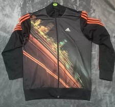 Adidas Track Jacket Men's Size Medium All Over Print City Long Sleeve Full Zip comprar usado  Enviando para Brazil