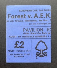 Nottingham forest aek for sale  NOTTINGHAM
