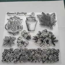 Christmas clear stamp for sale  NEWPORT