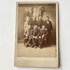 Banco masculino bonito antigo cartão armário fotografia grupo sete Dapper comprar usado  Enviando para Brazil