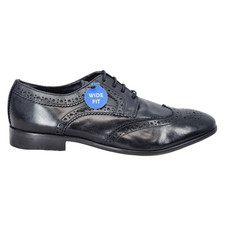 Black leather brogue for sale  LONDON